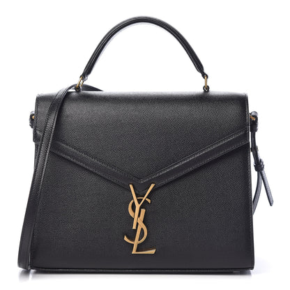 Saint Laurent Grain de Poudre Medium Classic Monogram Cassandra Top Handle Black Rouge Legion 1 of 10