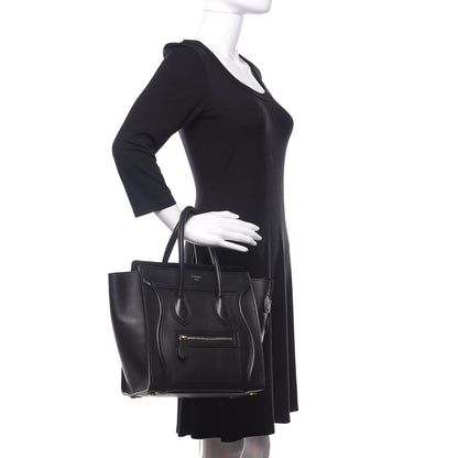 Celine Smooth Calfskin Micro Luggage Black 2 of 20