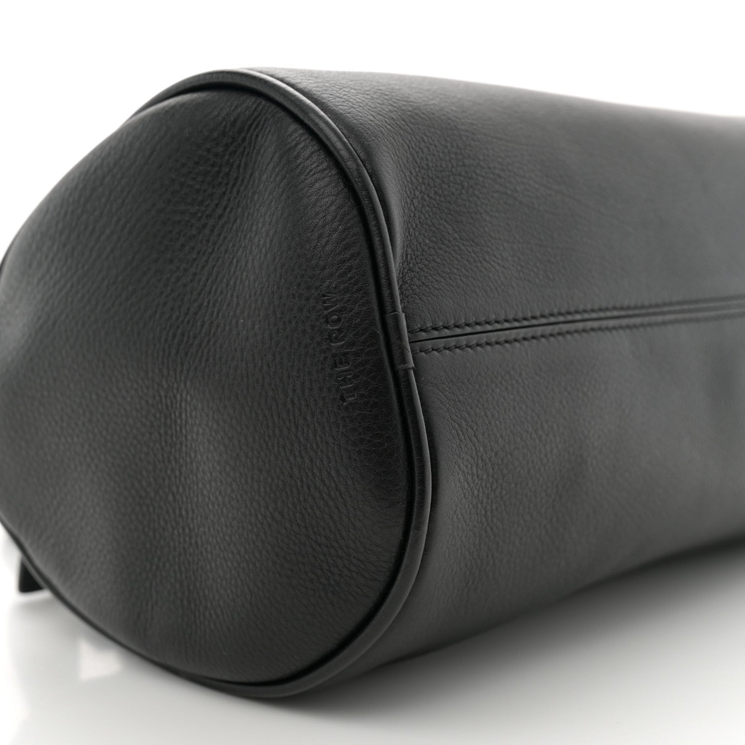 The Row Grained Saddle Calfskin Edith Bag Black 8 of 9
