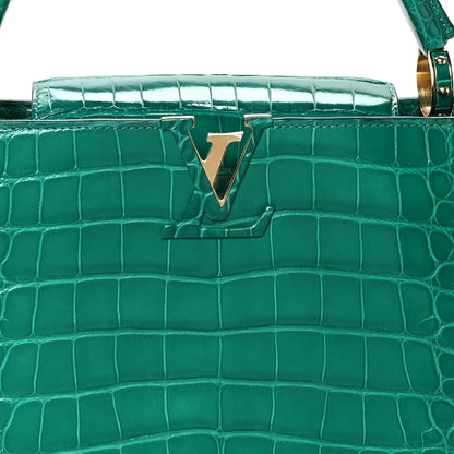 Louis Vuitton Alligator Capucines MM Emeraude 7 of 9