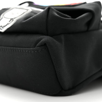 Balenciaga Recycled Casual Nylon Gamer Patches Mini Crossbody Backpack Black 10 of 10