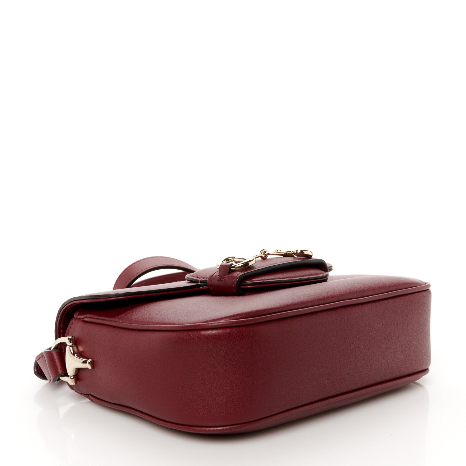 Gucci Soft Calfskin Horsebit 1955 Small Shoulder Bag Rosso Ancora 4 of 12