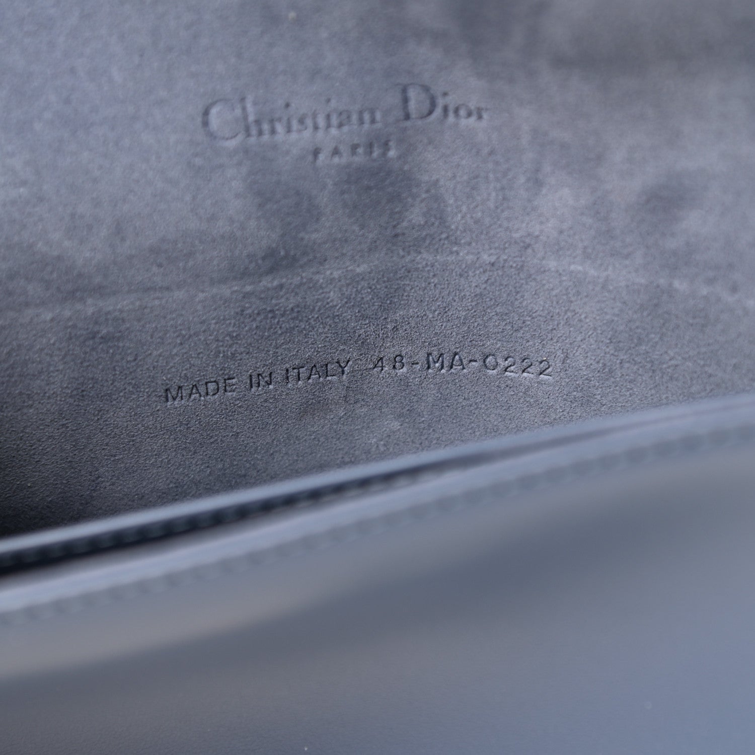 Christian Dior Calfskin Cannage Diamond Lady Dior Chain Wallet Blue 14 of 21