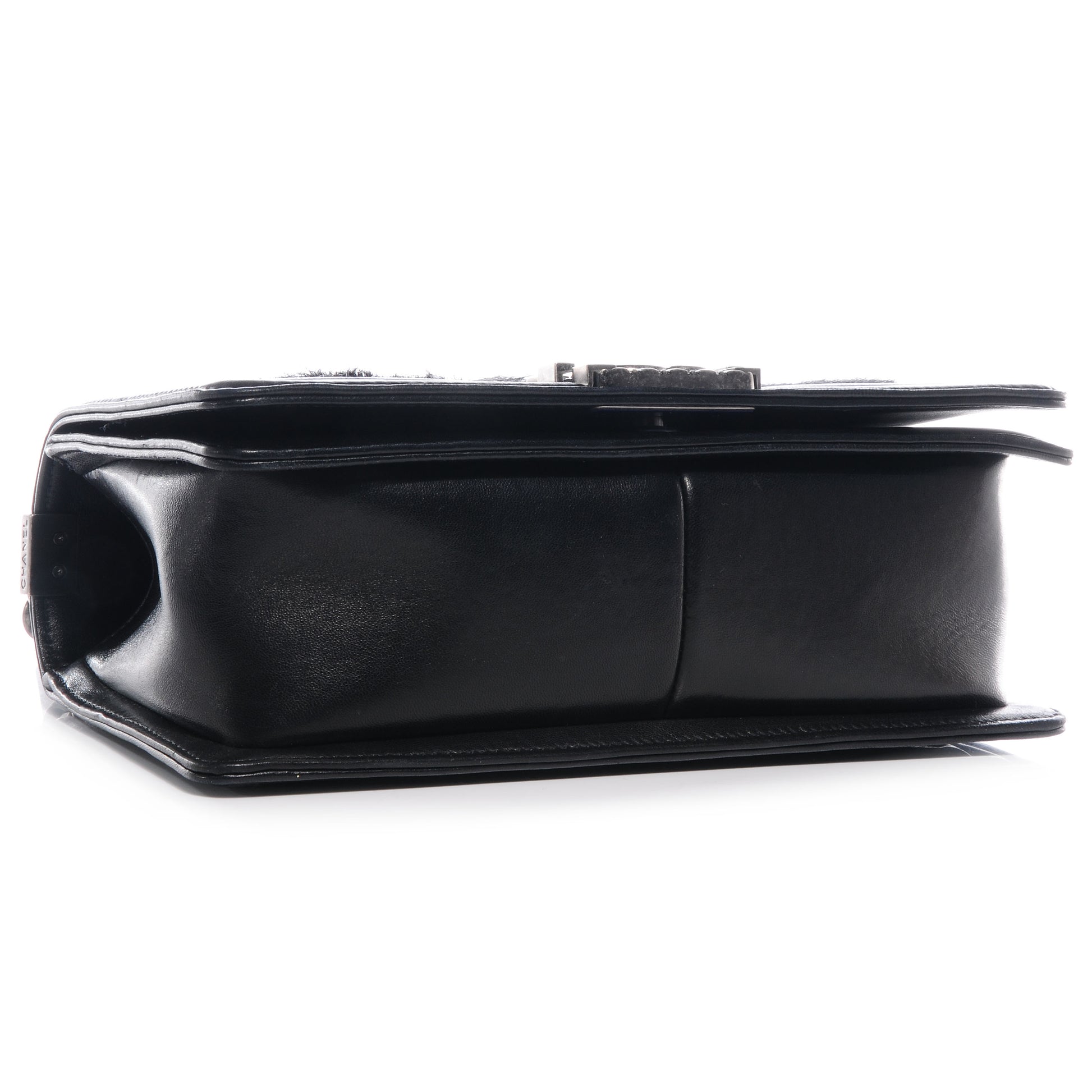 Chanel Goat Hair Medium Celtic Boy Flap Black 4 of 8