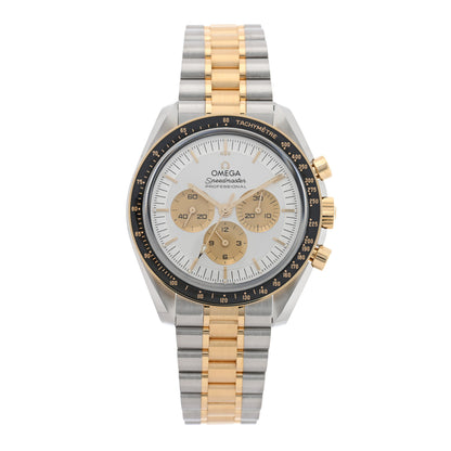 Omega Stainless Steel 18K Moonshine Gold 42mm Speedmaster Moonwatch Professional Chronograph Manual Winding Watch Silver 42.310.20.42.50.02.001 1 of 5