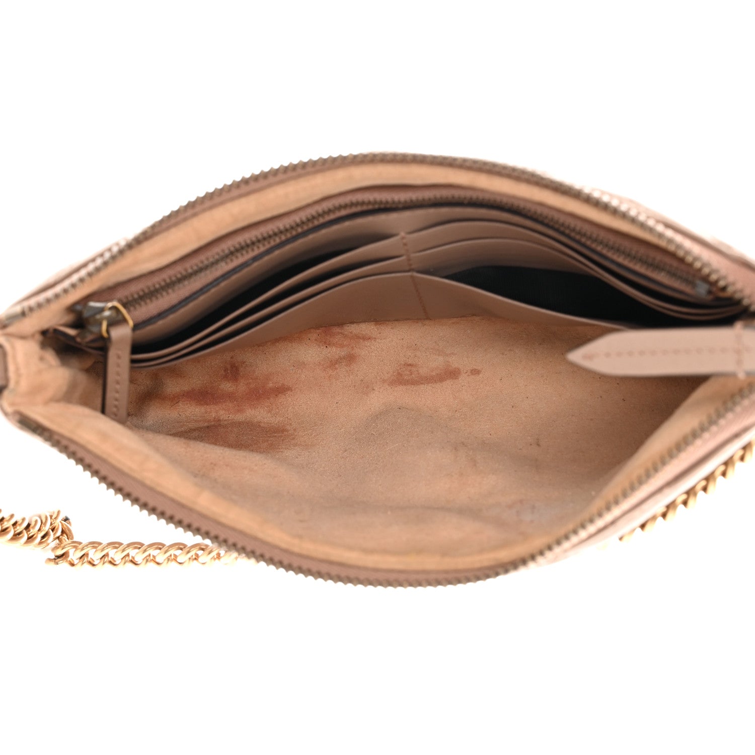 Gucci Calfskin Matelasse Mini GG Marmont Chain Bag Porcelain Rose 5 of 11