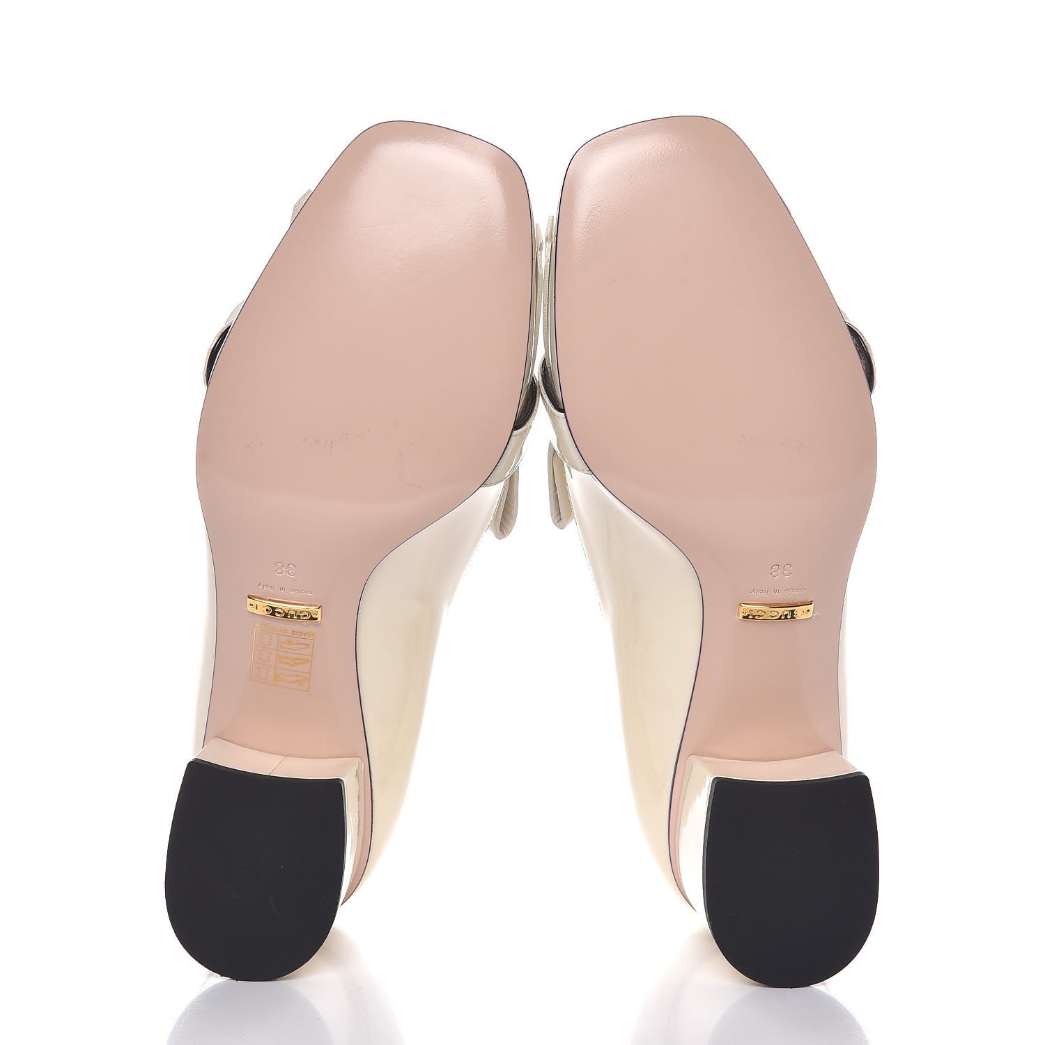 Gucci Vernice GG Marmont Fringe 50mm Loafer Pumps 38 Mystic White 5 of 9