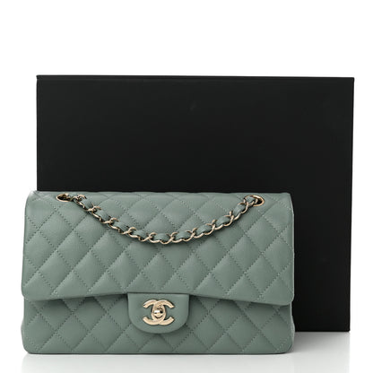 Chanel Caviar Quilted Medium Double Flap Green 11 of 11