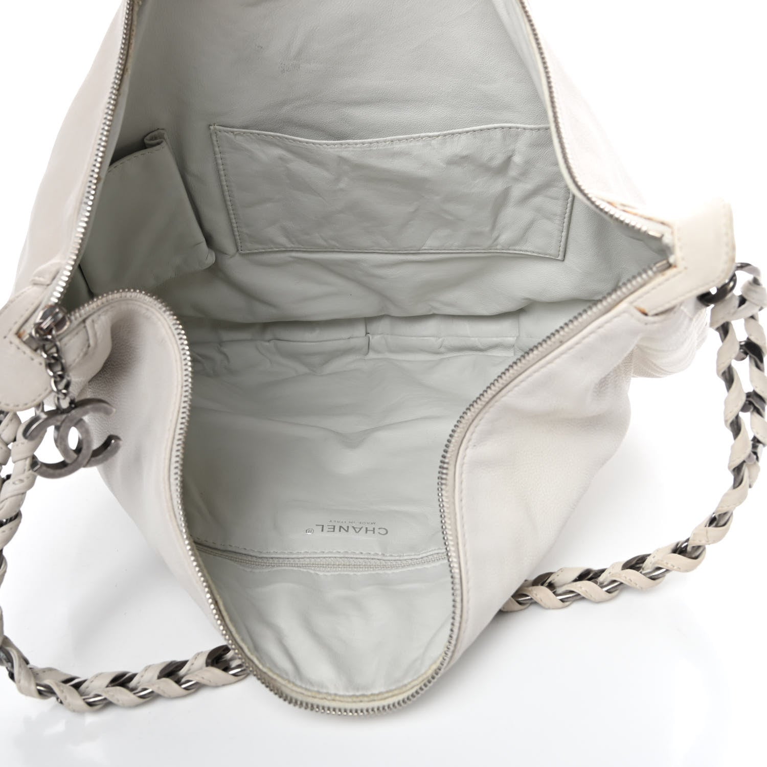 Chanel Calfskin Modern Chain Hobo White 5 of 13