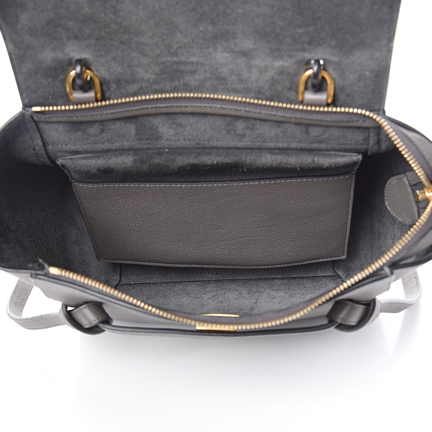 Grained Calfskin Micro Belt Bag Grey