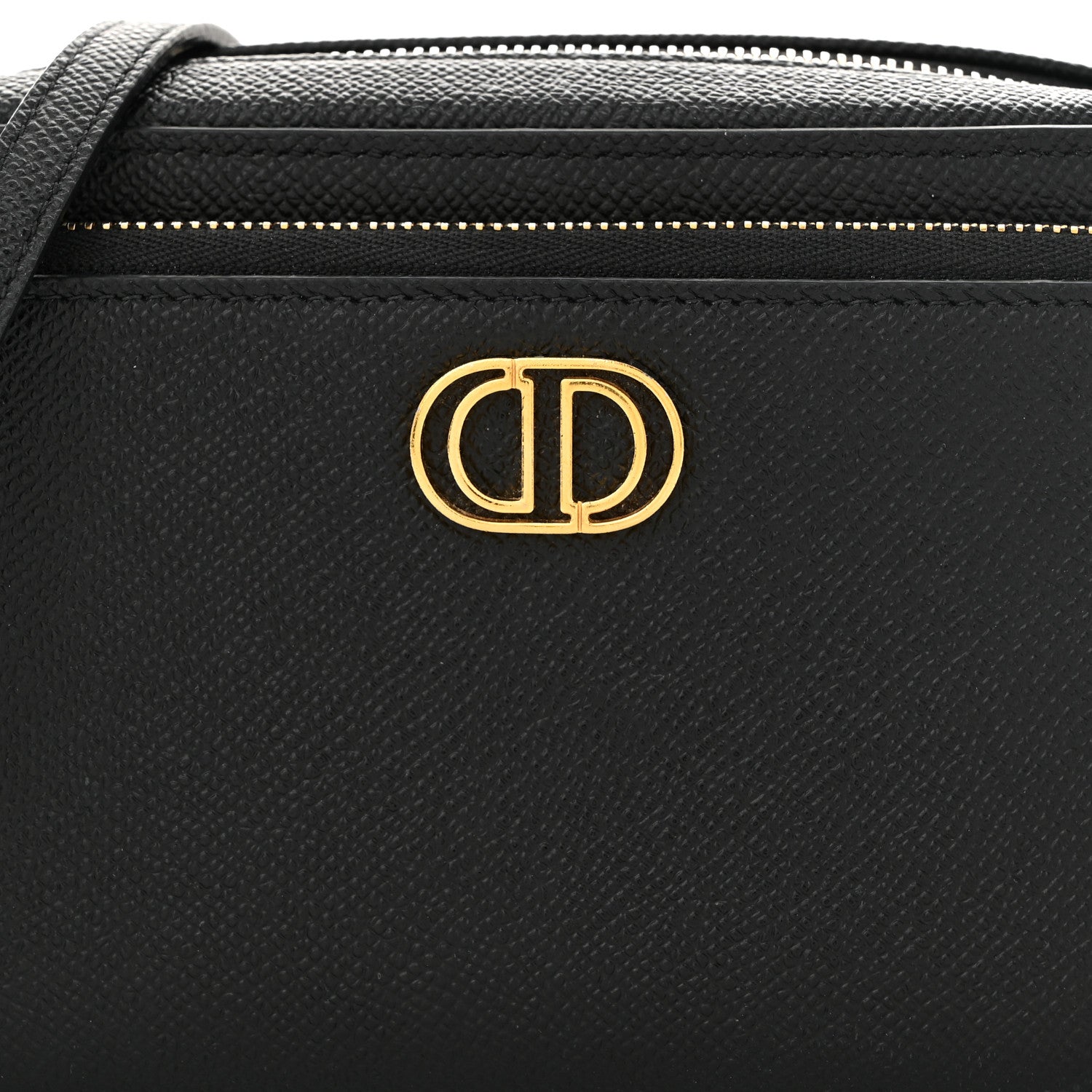 Christian Dior Grained Calfskin Caro Double Pouch Black 8 of 10