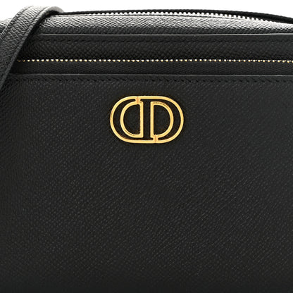 Christian Dior Grained Calfskin Caro Double Pouch Black 8 of 10