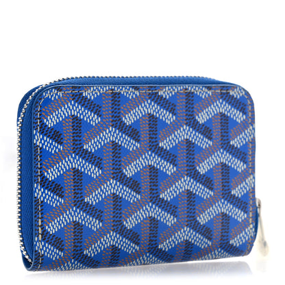 Goyard Goyardine Matignon PM Wallet Blue 3 of 9