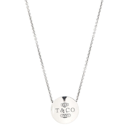 Tiffany Sterling Silver 1837 Round Pendant Necklace 1 of 6