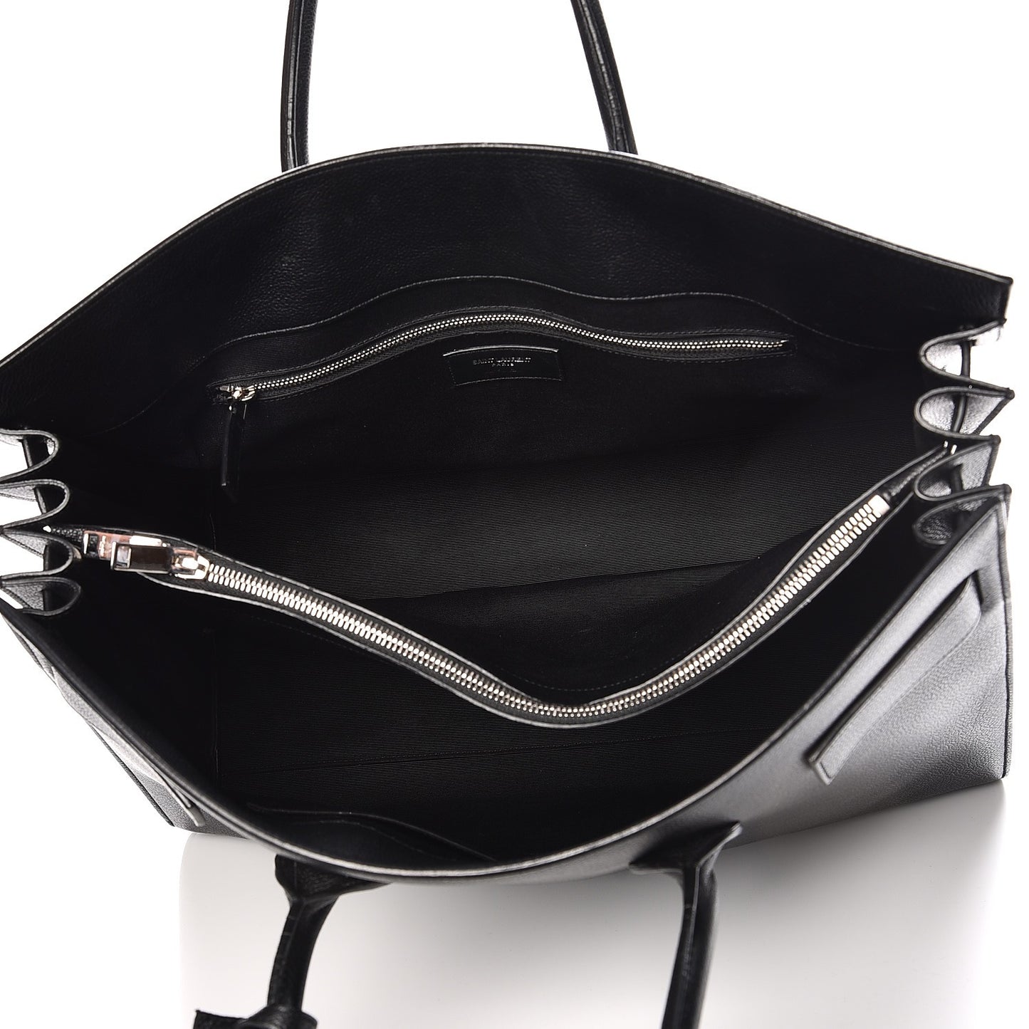 Grained Calfskin Large Sac De Jour Carryall Black