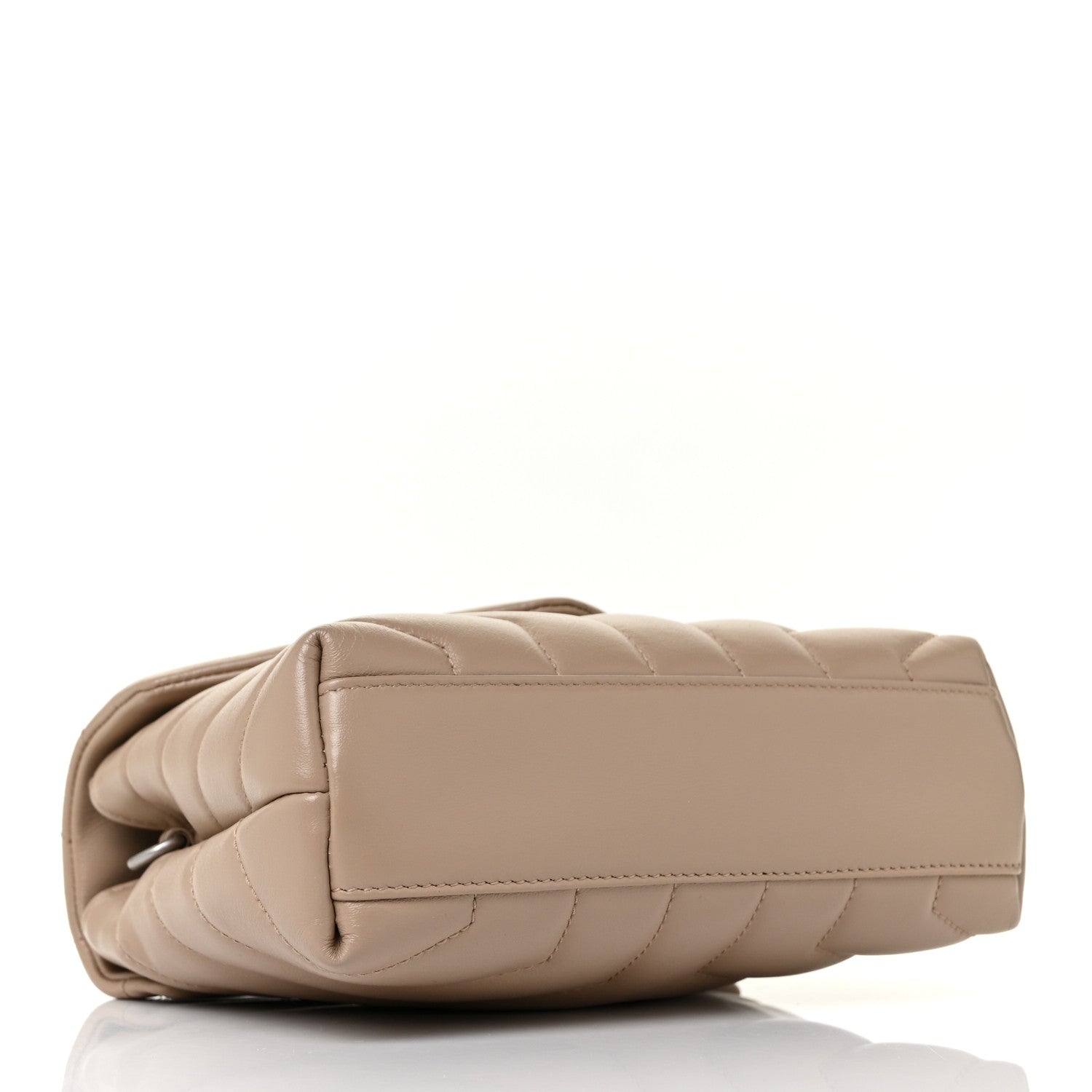 Saint Laurent Calfskin Y Quilted Monogram Toy Loulou Crossbody Bag Dark Beige 4 of 8