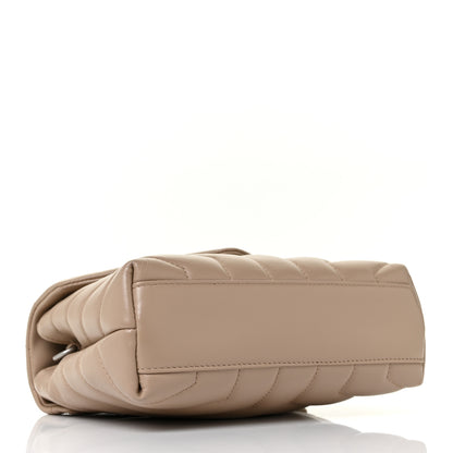 Saint Laurent Calfskin Y Quilted Monogram Toy Loulou Crossbody Bag Dark Beige 4 of 8