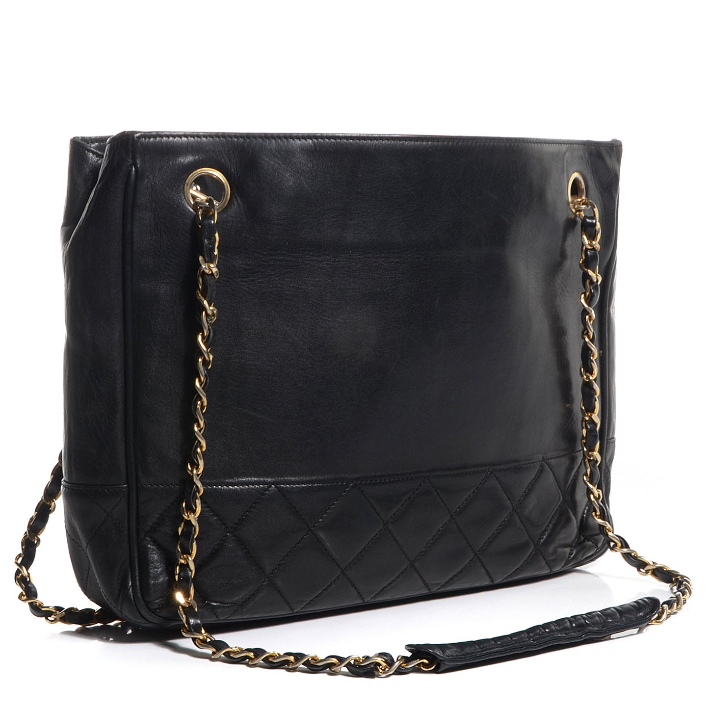Lambskin Quilted Shoulder Bag Black