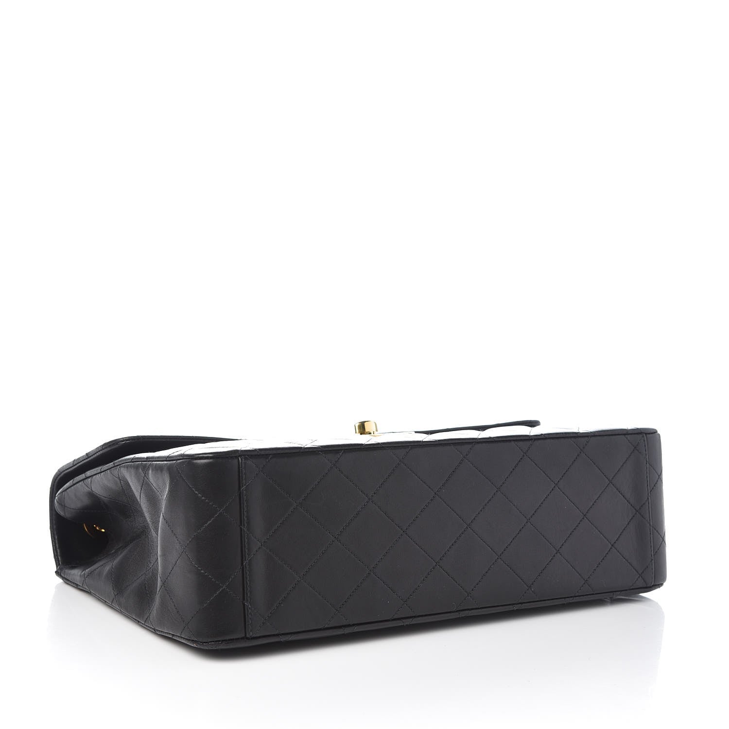 Chanel Lambskin Quilted XL Jumbo Single Flap Black 4 of 9