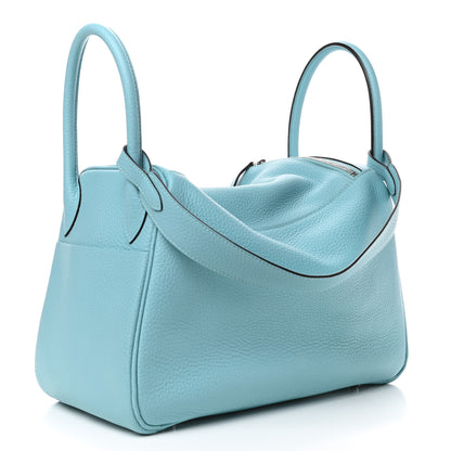 Hermes Taurillon Clemence Lindy 30 Bleu Atoll 2 of 4