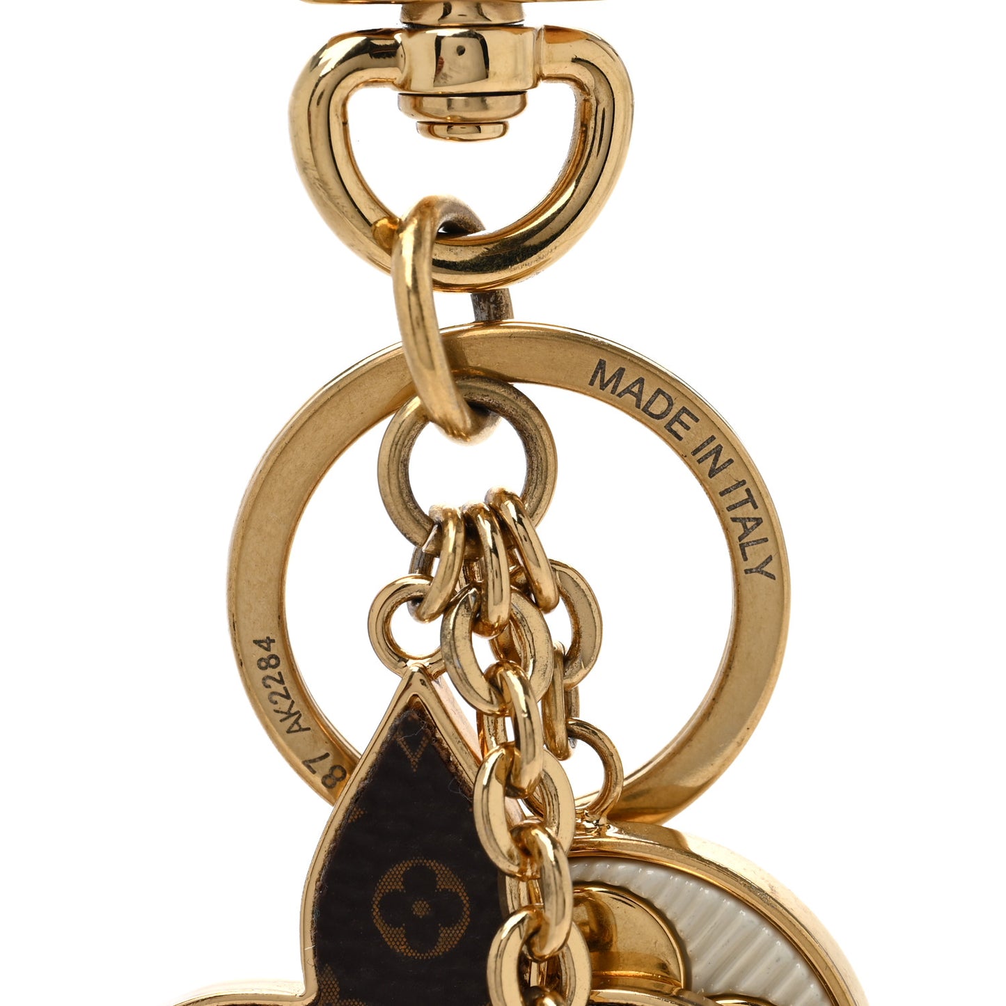 Spring Street Bag Charm Key Holder Gold