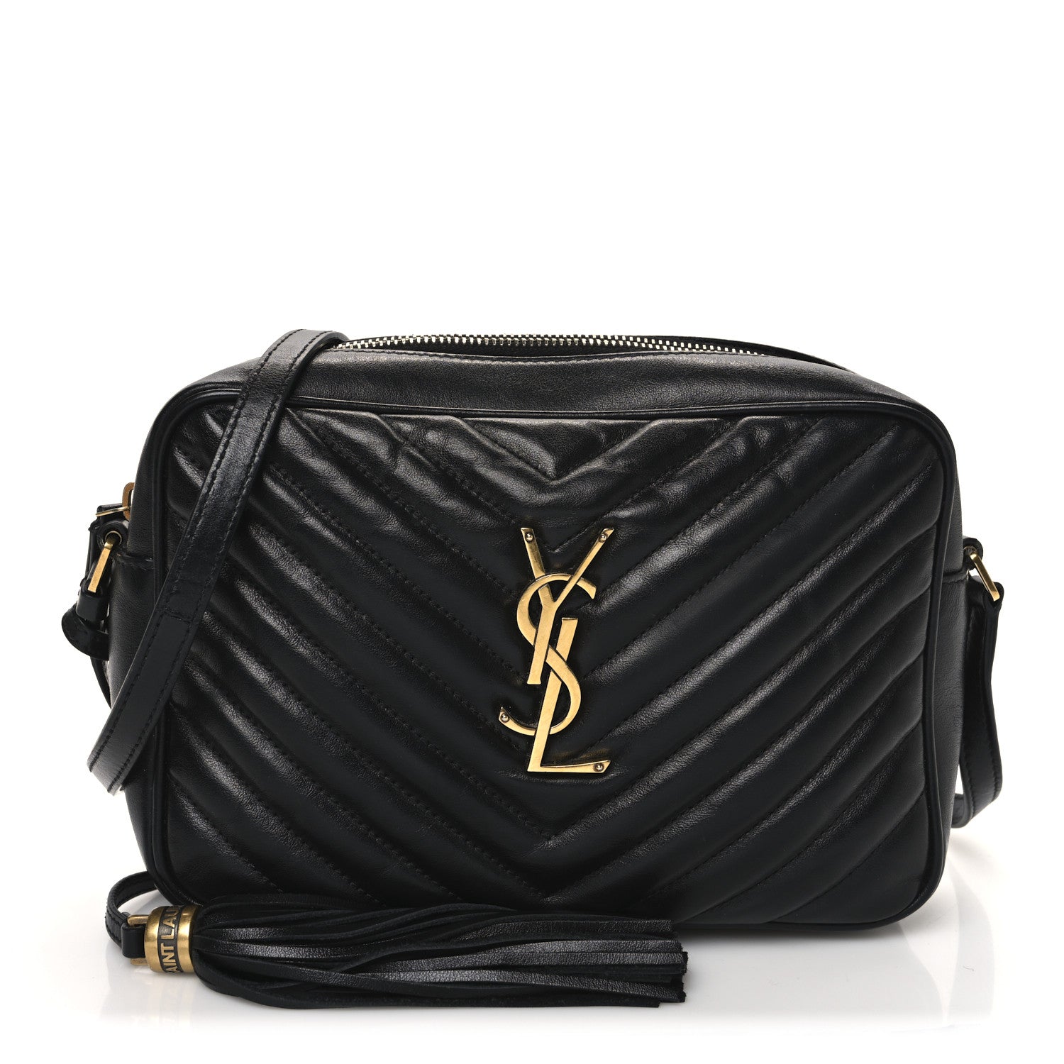 Saint Laurent Calfskin Matelasse Monogram Lou Camera Bag Black 1 of 11