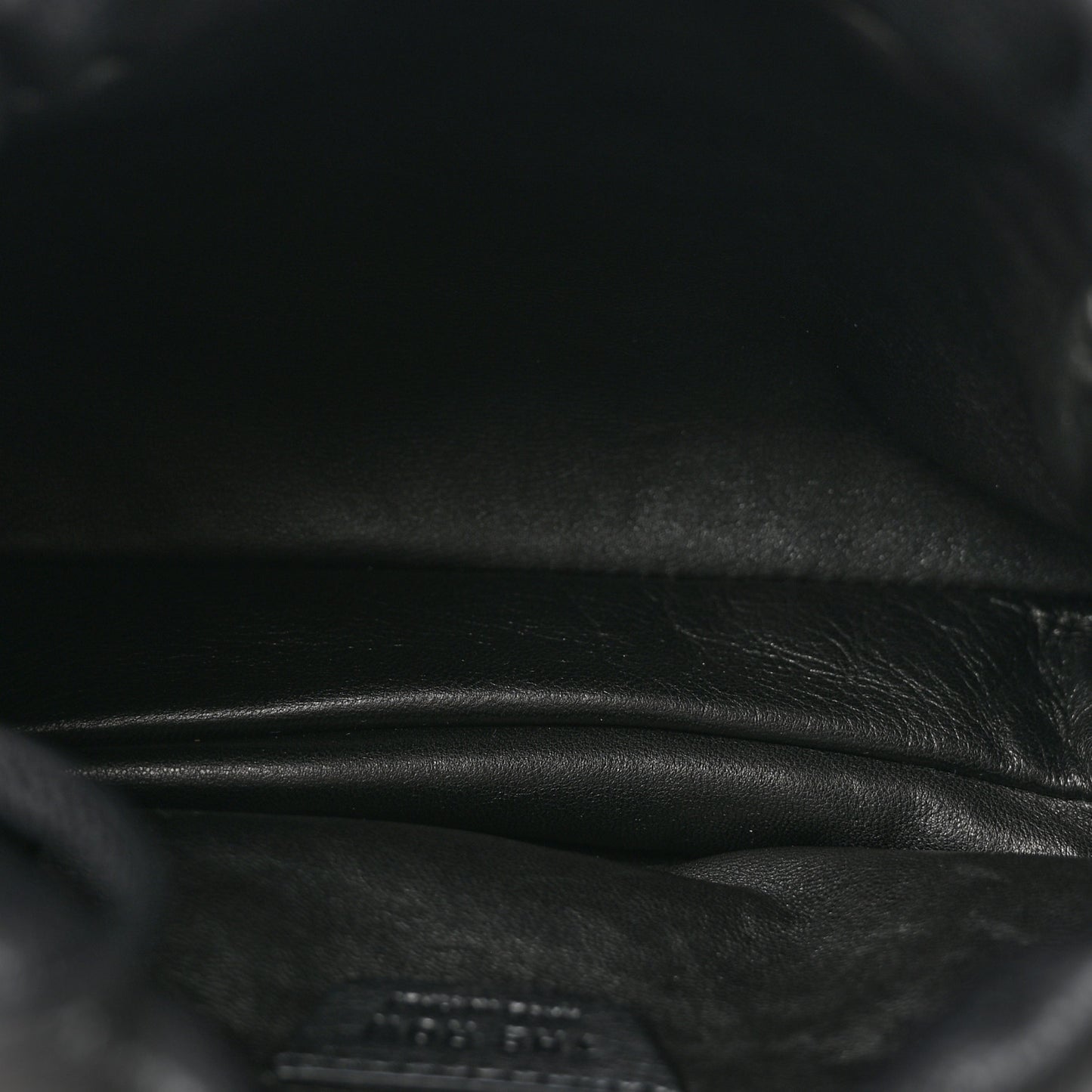Grained Calfskin Bourse Clutch  Black