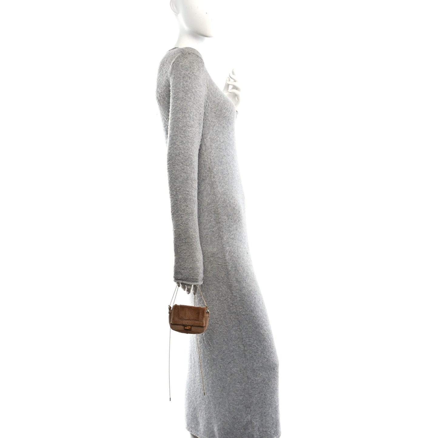 Mink Shiny Nappa Nano Baguette Charm Naturale Oro Soft