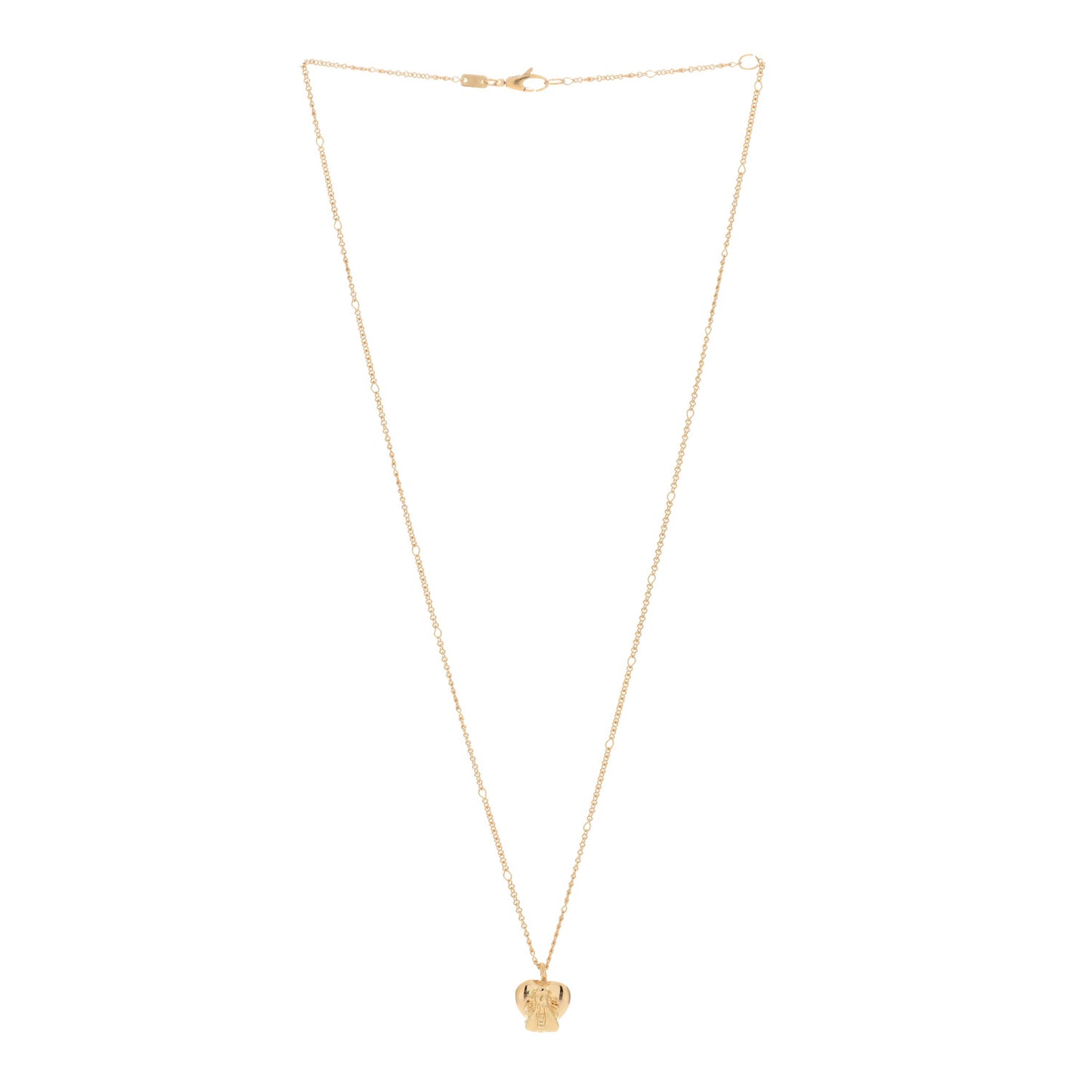 18K Yellow Gold Le Marche Des Merveilles Bee Heart Pendant Necklace