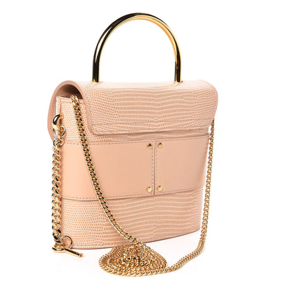 Chloe Calfskin Lizard Embossed Small Aby Lock Delicate Pink 3 of 9