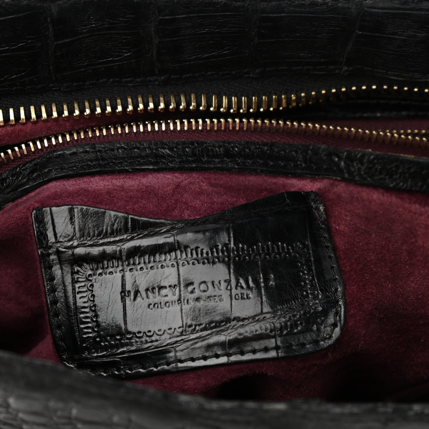 Crocodile Crossbody Bag Black