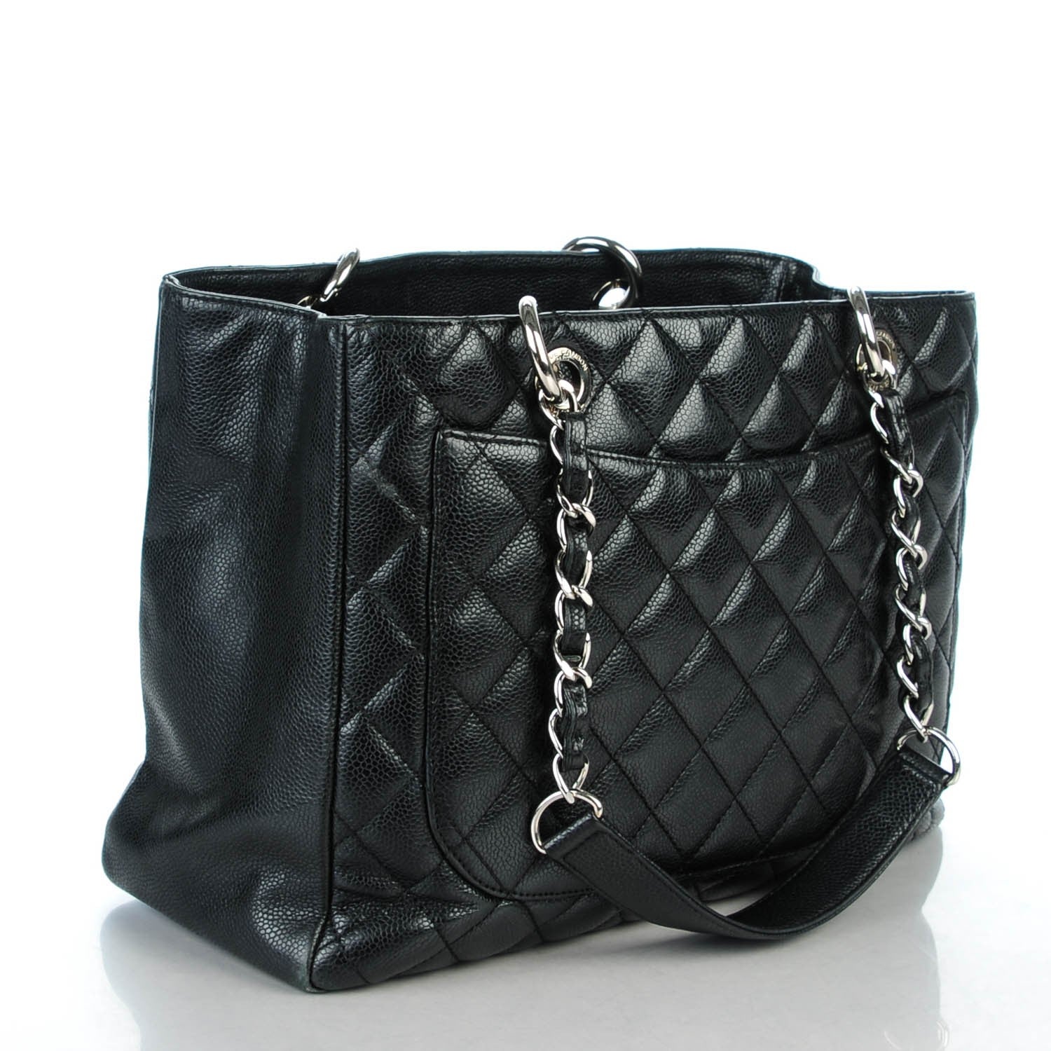 Chanel Caviar Quilted Grand Shopping Tote GST Black 3 of 8