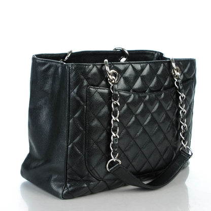 Chanel Caviar Quilted Grand Shopping Tote GST Black 3 of 8