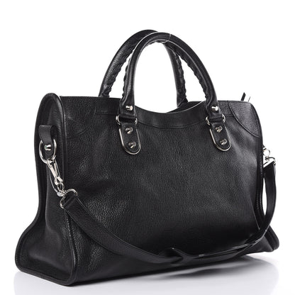 Balenciaga Chevre Silver Metallic Edge Hardware City Black 4 of 11