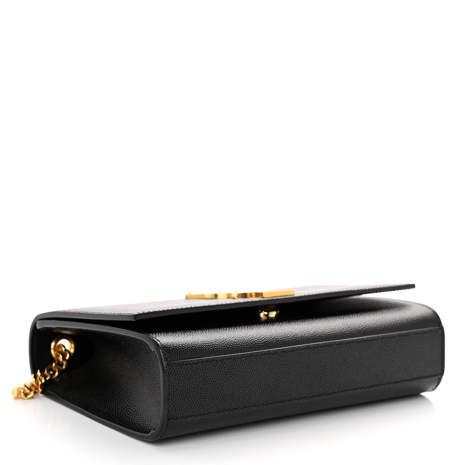 Saint Laurent Grain De Poudre Small Monogram Kate Satchel Black 4 of 9