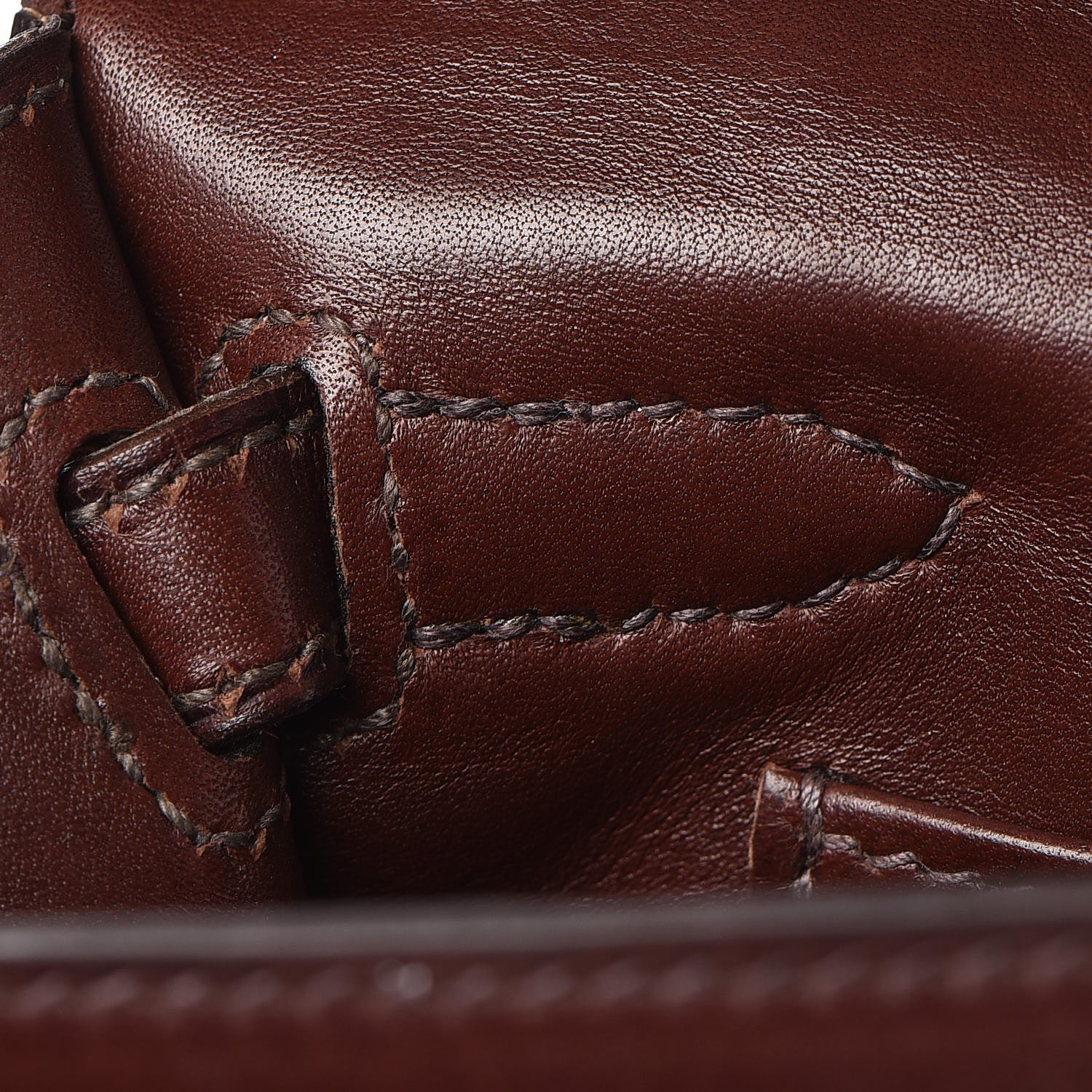 Hermes Evercalf Kelly Pochette Clutch Havane 18 of 25