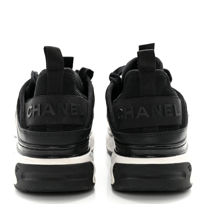 Chanel Velvet Calfskin Mixed Fibers CC Sneakers 37 Black 5 of 23