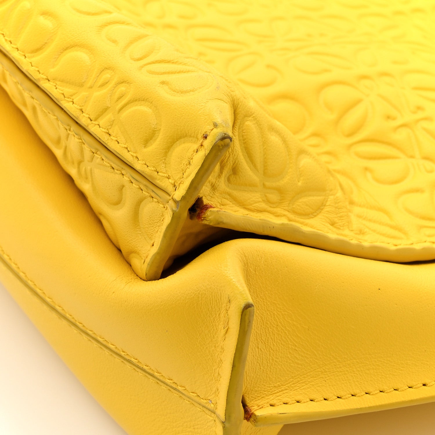 Loewe Calfskin Embossed Large Double Amarillo Pouch Yellow 14 of 17