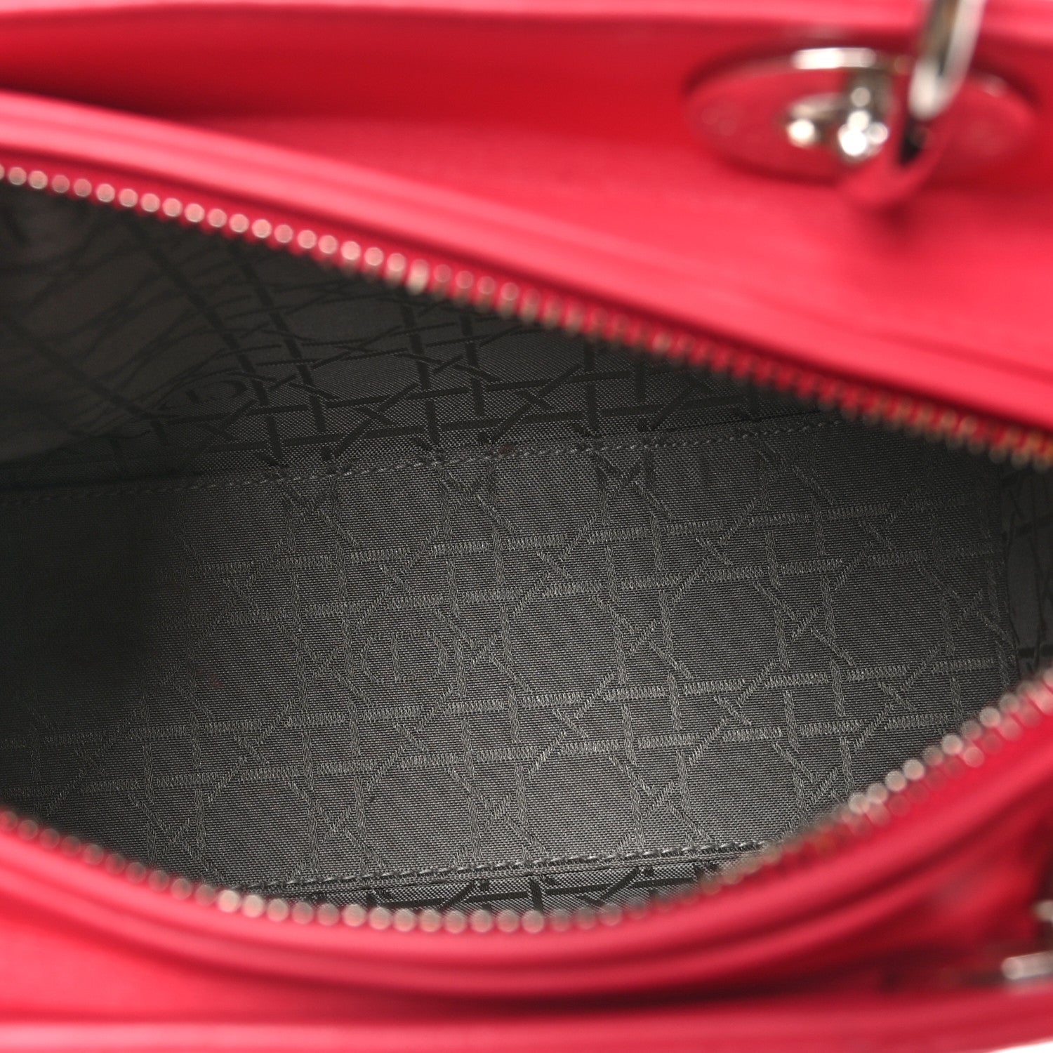 Christian Dior Lambskin Cannage Medium Lady Dior Fuchsia 5 of 11