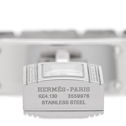 Hermes Stainless Steel Diamond 16mm Kelly Quartz Watch 4 of 5