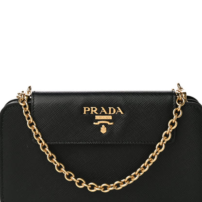 Prada Saffiano Chain Wallet Black 8 of 11