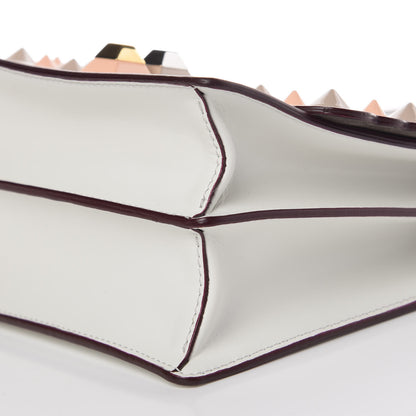 Fendi Vitello Liberty Scalloped Multi Studded Small Kan I Shoulder Bag White Ice Multicolor 9 of 9