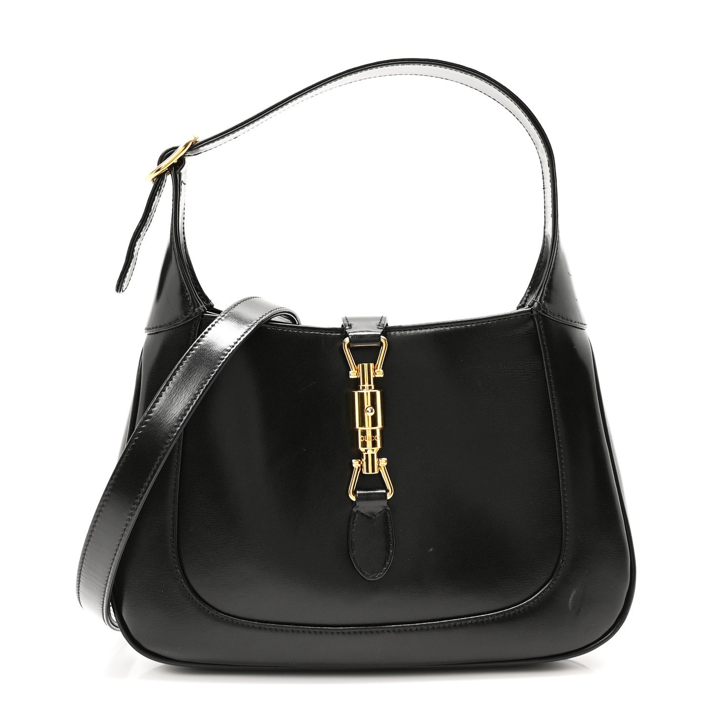 Boarded Dyana Lux Calfskin Small Jackie 1961 Hobo Black