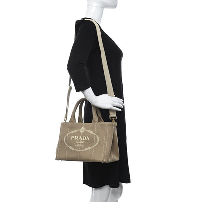 Prada Canapa Small Logo Tote Deserto 2 of 11