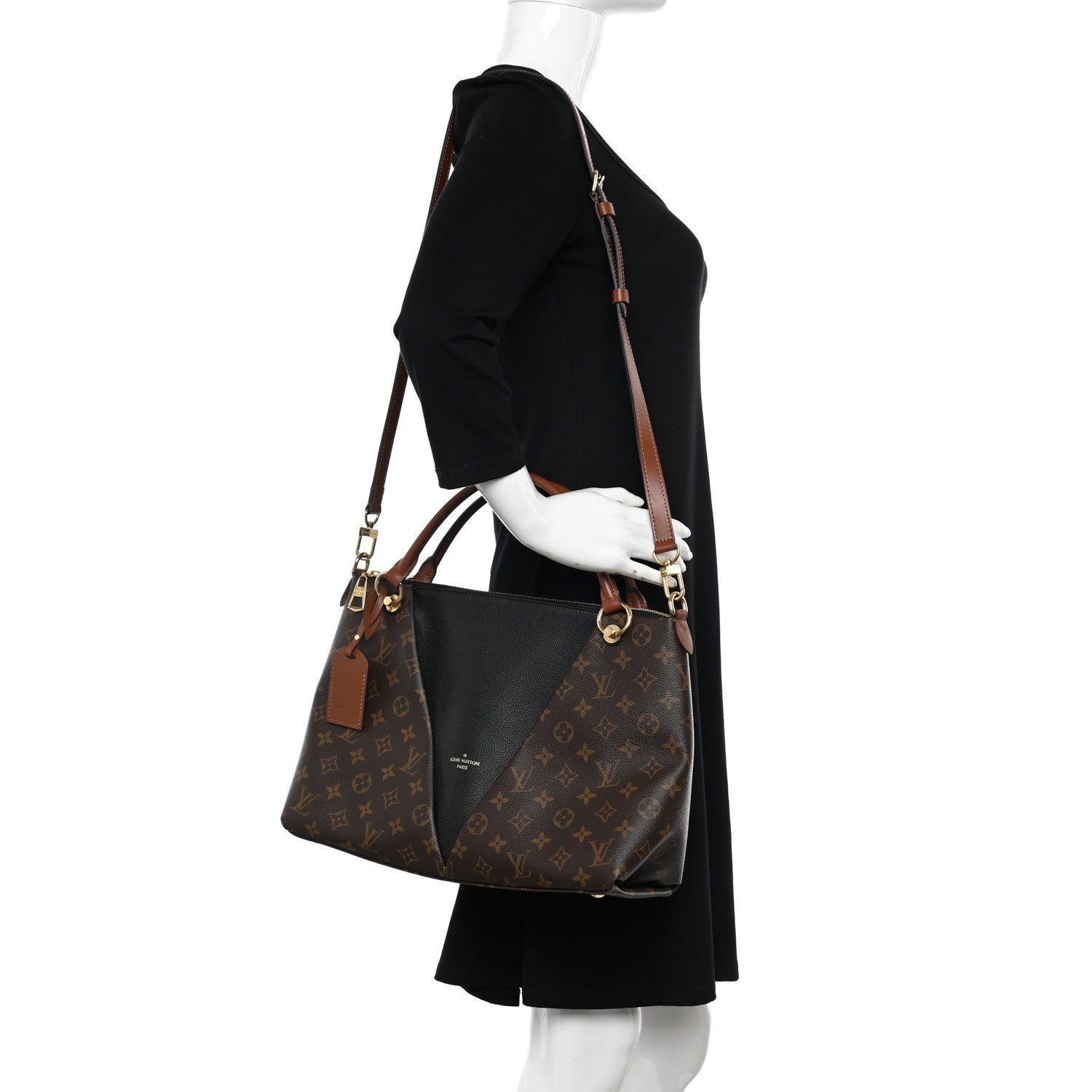 Louis Vuitton Monogram V Tote MM Black 2 of 11