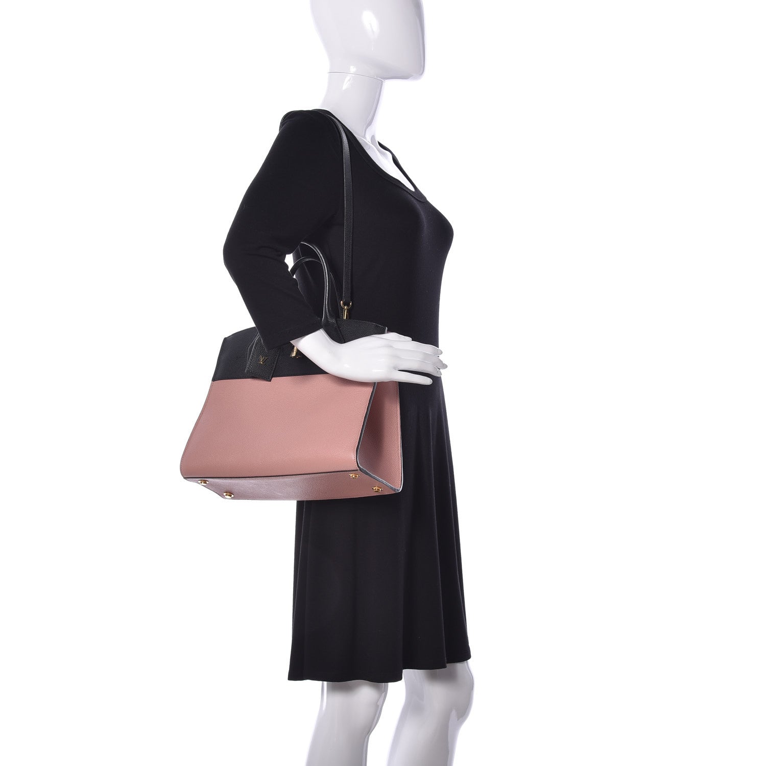 Louis Vuitton Calfskin City Steamer MM Magnolia Black 3 of 19