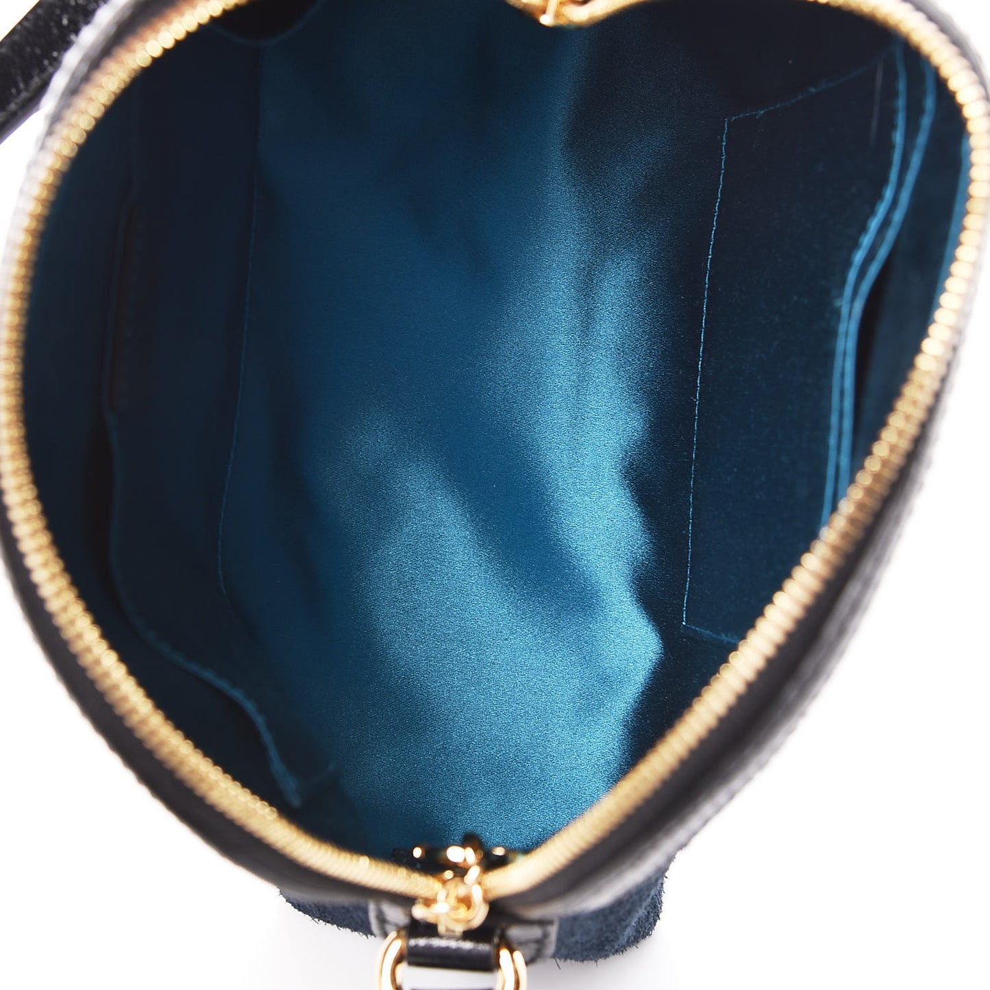 Suede Patent Dragon Embroidered Small Ophidia Dome Shoulder Bag Blue Multicolor Black