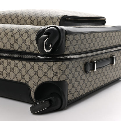 Gucci GG Supreme Monogram Four Wheel Suitcase Black 8 of 12