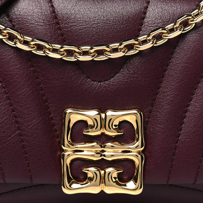 Givenchy Calfskin Quilted Small 4G Liquid Wallet On Chain Oxblood 7 of 9