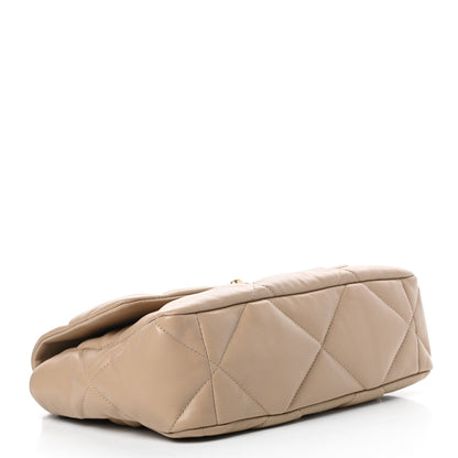 Chanel Lambskin Quilted Large Chanel 19 Flap Dark Beige 4 of 11